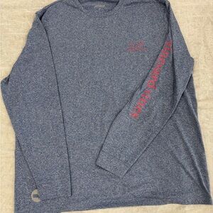 Vineyard Vines Heathered Blue Long Sleeve Tee